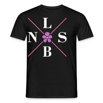 Diskrete Lesben Veilchen Blume Subtiles Pride - Männer T-Shirt - Schwarz - Vorne - AI Model Male 178 light (178cm)