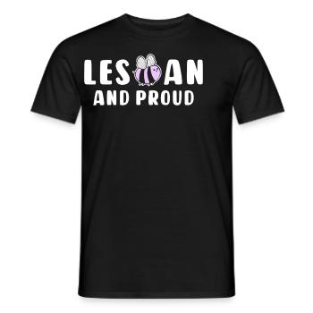 Sweet Bee Lesbian Pride LGBT Queer Statement - Men's T-Shirt - black - Front - AI Model Male 178 light (178cm)