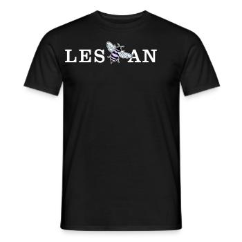 Lesbian Biene LGBTQ Stolz Subtil Statement - Männer T-Shirt - Schwarz - Vorne - AI Model Male 178 light (178cm)