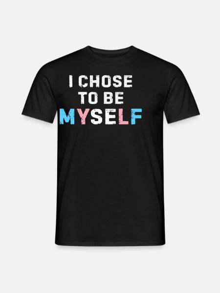 Transgender Farben für Stolz und wahre Identität - Männer T-Shirt - Schwarz