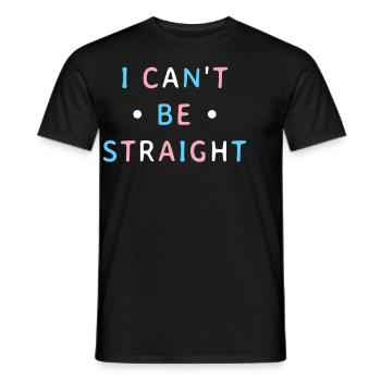 Ich kann nicht hetero sein in Transgender Farben - Männer T-Shirt - Schwarz - Vorne - AI Model Male 178 light (178cm)