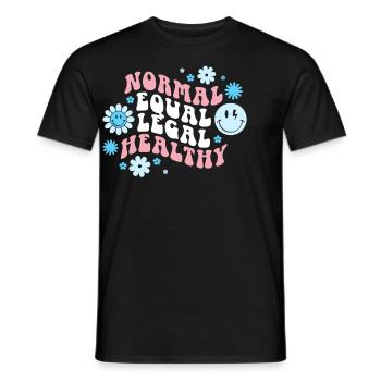 Strong statement in transgender pride flag - Men's T-Shirt - black - Front - AI Model Male 178 light (178cm)