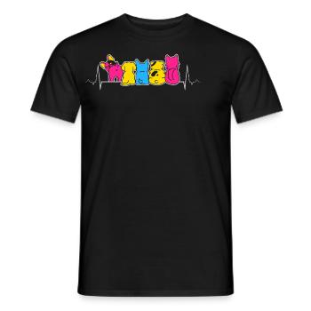 Dog Bottom in Pansexual Pride Colors - Men's T-Shirt - black - Front - AI Model Male 178 light (178cm)