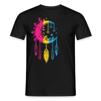 Pansexuell Pride Traumfänger Kristalle LGBTQ+ - Männer T-Shirt - Schwarz - Vorne - AI Model Male 178 light (178cm)