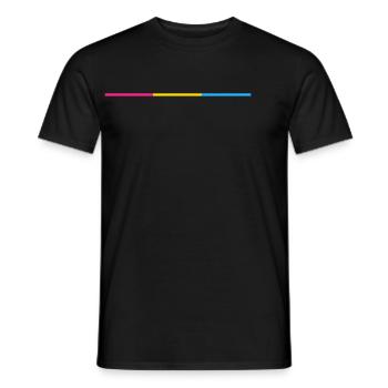 Pansexual Pride Bar LGBTQ Pan Colors - Men's T-Shirt - black - Front - AI Model Male 178 light (178cm)