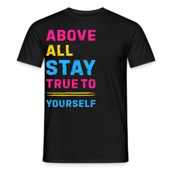 Pansexual Saying Colors Pan Pride LGBTQ - Men's T-Shirt - black - Front - AI Model Male 178 light (178cm)
