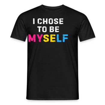 Pansexual Pride Colors LGBTQ Confident - Men's T-Shirt - black - Front - AI Model Male 178 light (178cm)