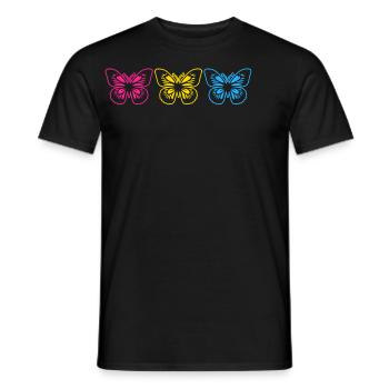 Papillons de la fierté pansexuelle - T-shirt homme - noir - Devant - AI Model Male 178 light (178cm)