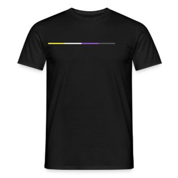 Nonbinary Pride Flagge Minimalistisch LGBTQ+ - Männer T-Shirt - Schwarz - Vorne - AI Model Male 178 light (178cm)