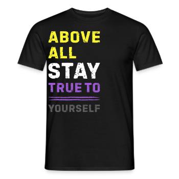 Nonbinary Pride Statement Non Binary Enby LGBTQ - Men's T-Shirt - black - Front - AI Model Male 178 light (178cm)