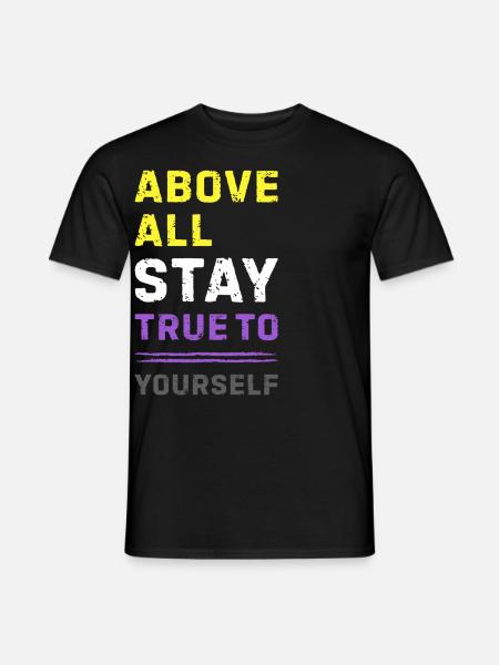 Nonbinary Pride Statement Non Binary Enby LGBTQ - Männer T-Shirt - Schwarz