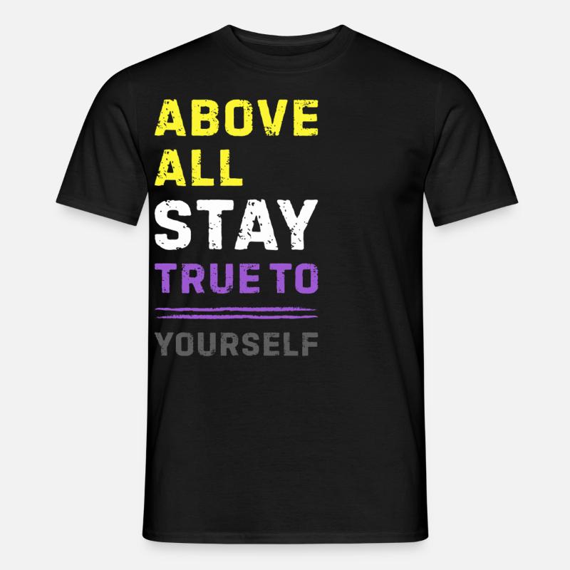 Nonbinary Pride Statement Non Binary Enby LGBTQ - Männer T-Shirt - Schwarz