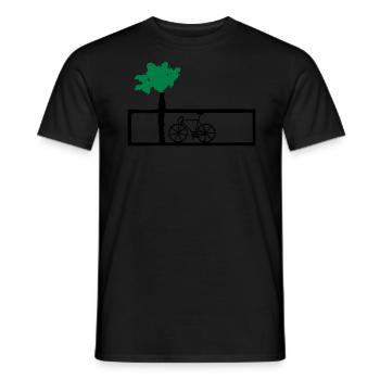Fahrrand am Strand Vektor - Männer T-Shirt - Schwarz - Vorne - AI Model Male 178 light (178cm)