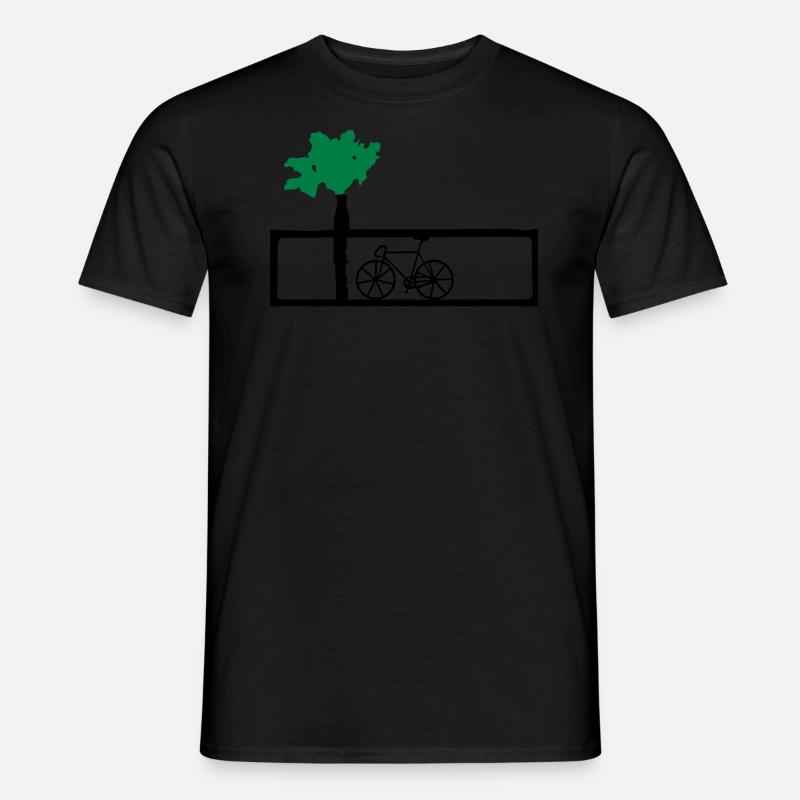 Fahrrand am Strand Vektor - Männer T-Shirt - Schwarz