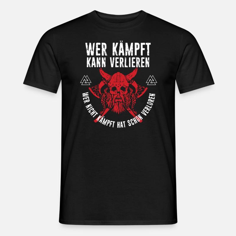 wikinger kämpfer - Männer T-Shirt - Schwarz