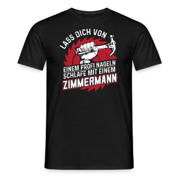 Dachdecker Zimmermann Zimmerer Zimmerleute Holzbau - Männer T-Shirt - Schwarz - Vorne - AI Model Male 178 light (178cm)