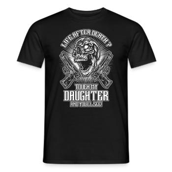 Don't touch my daughter - EN - Men's T-Shirt - black - Front - AI Model Male 178 light (178cm)