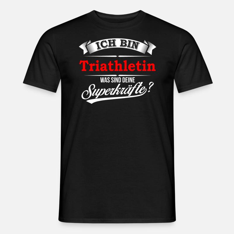 Triathlet Triathletin Triathlon Ausdauermehrkampf - Männer T-Shirt - Schwarz