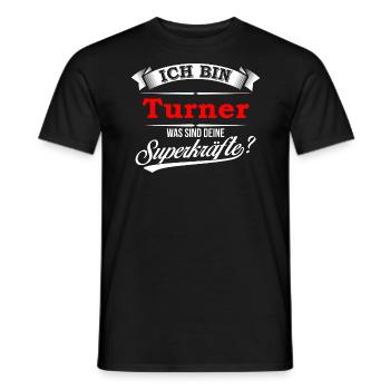 Turner Turnerin Turnen Geräteturnen Superkräfte - Männer T-Shirt - Schwarz - Vorne - AI Model Male 178 light (178cm)