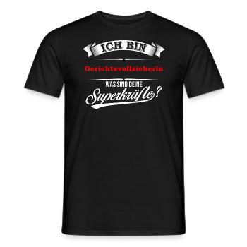 Gerichtsvollzieher Gerichtsvollzieherin GV Inkasso - Männer T-Shirt - Schwarz - Vorne - AI Model Male 178 light (178cm)