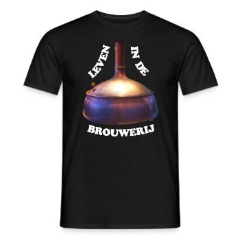 Leven in de brouwerij - Heren T-shirt - zwart - Voor - AI Model Male 178 light (178cm)
