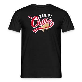 Serial Chiller-Faultier-Lustig-Montag-Büro-Humor - Männer T-Shirt - Schwarz - Vorne - AI Model Male 178 light (178cm)