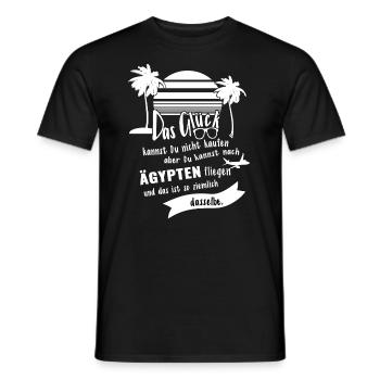 Glück Ägypten Urlaub Ferien Reise Geschenkidee - Männer T-Shirt - Schwarz - Vorne - AI Model Male 178 light (178cm)