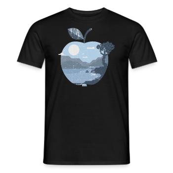 Vintage panorama apple - T-shirt homme - noir - Devant - AI Model Male 178 light (178cm)