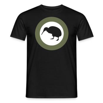 Retro kiwi - Men's T-Shirt - black - Front - AI Model Male 178 light (178cm)