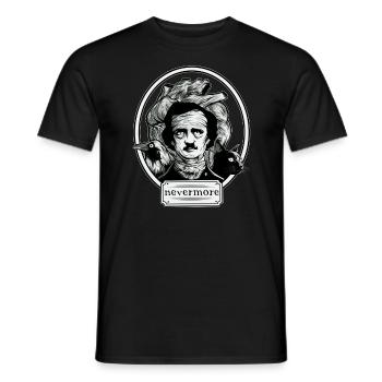 Edgar Allan Poe - Nevermore Shirt - Männer T-Shirt - Schwarz - Vorne - AI Model Male 178 light (178cm)