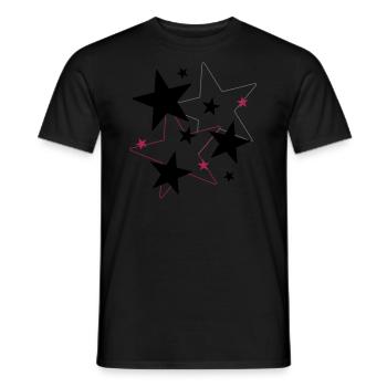 Stern & Star - Männer T-Shirt - Schwarz - Vorne - AI Model Male 178 light (178cm)
