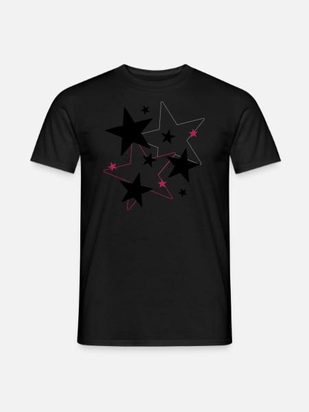 Star & Star - Men's T-Shirt - black
