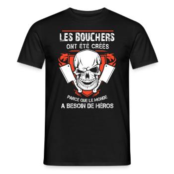 Tee Shirt Bouchers - T-shirt homme - noir - Devant - AI Model Male 178 light (178cm)