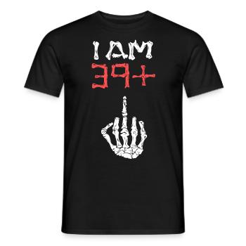 Ich bin 39+ / 40. Geburtstag Geschenk Geschenkidee - Männer T-Shirt - Schwarz - Vorne - AI Model Male 178 light (178cm)