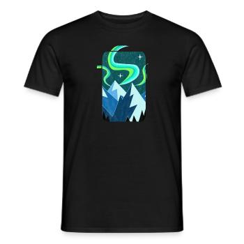 Northern Lights Vintage Design Souvenir Gift - Men's T-Shirt - black - Front - AI Model Male 178 light (178cm)
