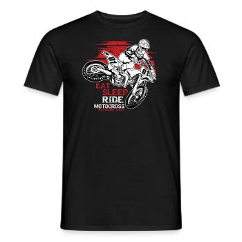 Lustiger Motocross Dirtbike Spruch Sprüche - Männer T-Shirt - Schwarz - Vorne - AI Model Male 178 light (178cm)