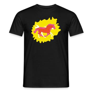 Riding unicorn - Men's T-Shirt - black - Front - AI Model Male 178 light (178cm)