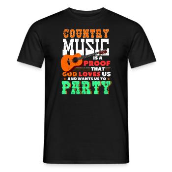 Groupe, groupe de rock des années 90 Chanteur country - T-shirt homme - noir - Devant - AI Model Male 178 light (178cm)