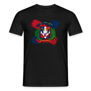 Dominikanische Republik Regenwald Dominikaner Flag - Männer T-Shirt - Schwarz - Vorne - AI Model Male 178 light (178cm)