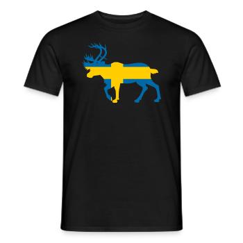 Country Sweden Schwedish Norway Germany - Men's T-Shirt - black - Front - AI Model Male 178 light (178cm)