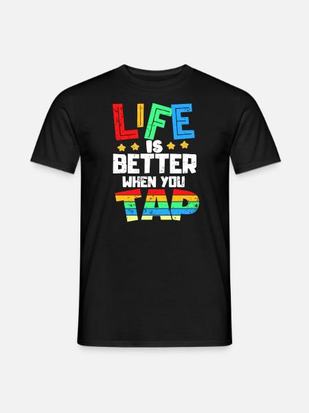 Tap, dance, tap-dance - Men's T-Shirt - black