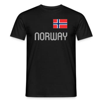 Norway Flag Norwegen Norge Elch - Männer T-Shirt - Schwarz - Vorne - AI Model Male 178 light (178cm)