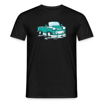 Auto Trabi en bande dessinée - T-shirt homme - noir - Devant - AI Model Male 178 light (178cm)
