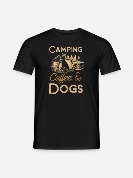 Camping Wohnwagen Camper Natur Hunde Geschenkidee - Männer T-Shirt - Schwarz