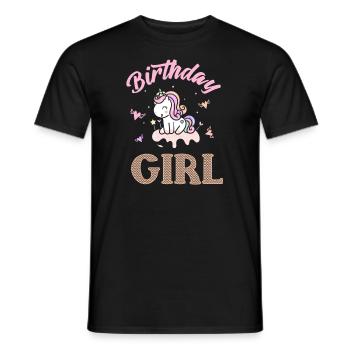 Birthday Girl Geburtstag mädchen Geburtstagsparty - Männer T-Shirt - Schwarz - Vorne - AI Model Male 178 light (178cm)