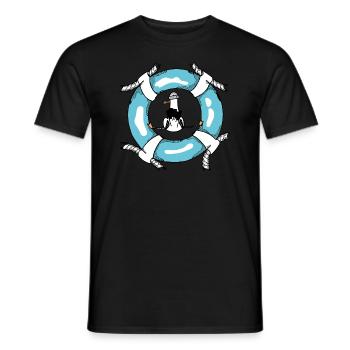 Coastal Van Damme - Men's T-Shirt - black - Front - AI Model Male 178 light (178cm)