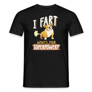 Bulldog French Bulldog propriétaire de chien - T-shirt homme - noir - Devant - AI Model Male 178 light (178cm)
