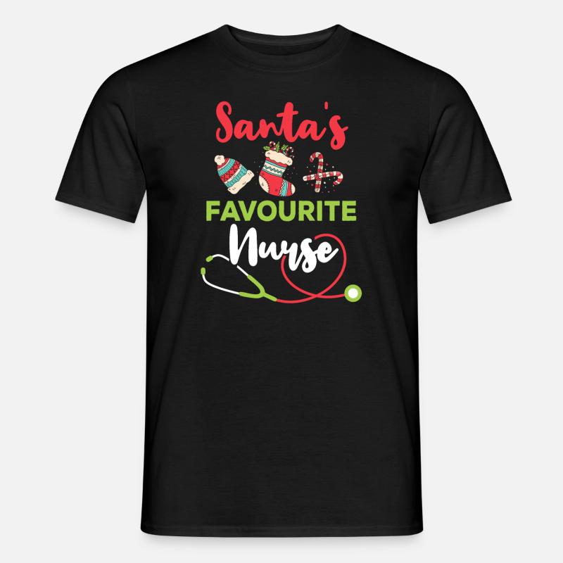 Weihnachten Krankenpflegerin Krankenschwester - Männer T-Shirt - Schwarz