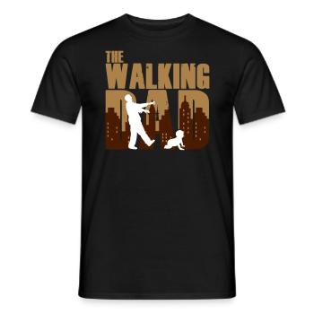 The walking dad - Vater Baby Lustig Humor Zombie - Men's T-Shirt - black - Front - AI Model Male 178 light (178cm)