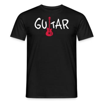 Guitare musique musicien guitariste rock concert - T-shirt homme - noir - Devant - AI Model Male 178 light (178cm)